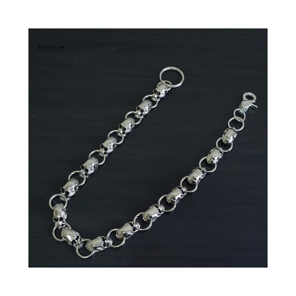 B36D Casual Skull Pant Chain Double Hook Heavy Strong Biker Wallet Chain Punk
