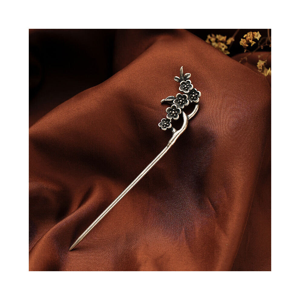 S925 sterling silver natural Hotan magnolia tiara retro charm hair Jewelry tassels wedding romantic Womens hanfu accessories