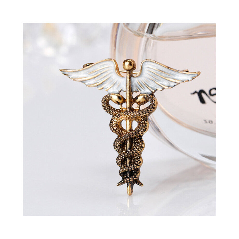 Enamel Brooch Pins Wing with Snakes Shape Brooches For Women Girls Suit Shoulder Scarf Clips Party Clothes Accessories