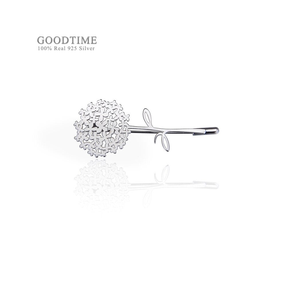 Sterling Silver Dandelion Brooch Ladies Suit Brooch Glossy Pin Jewelry For Man Women Party Dress Decoration