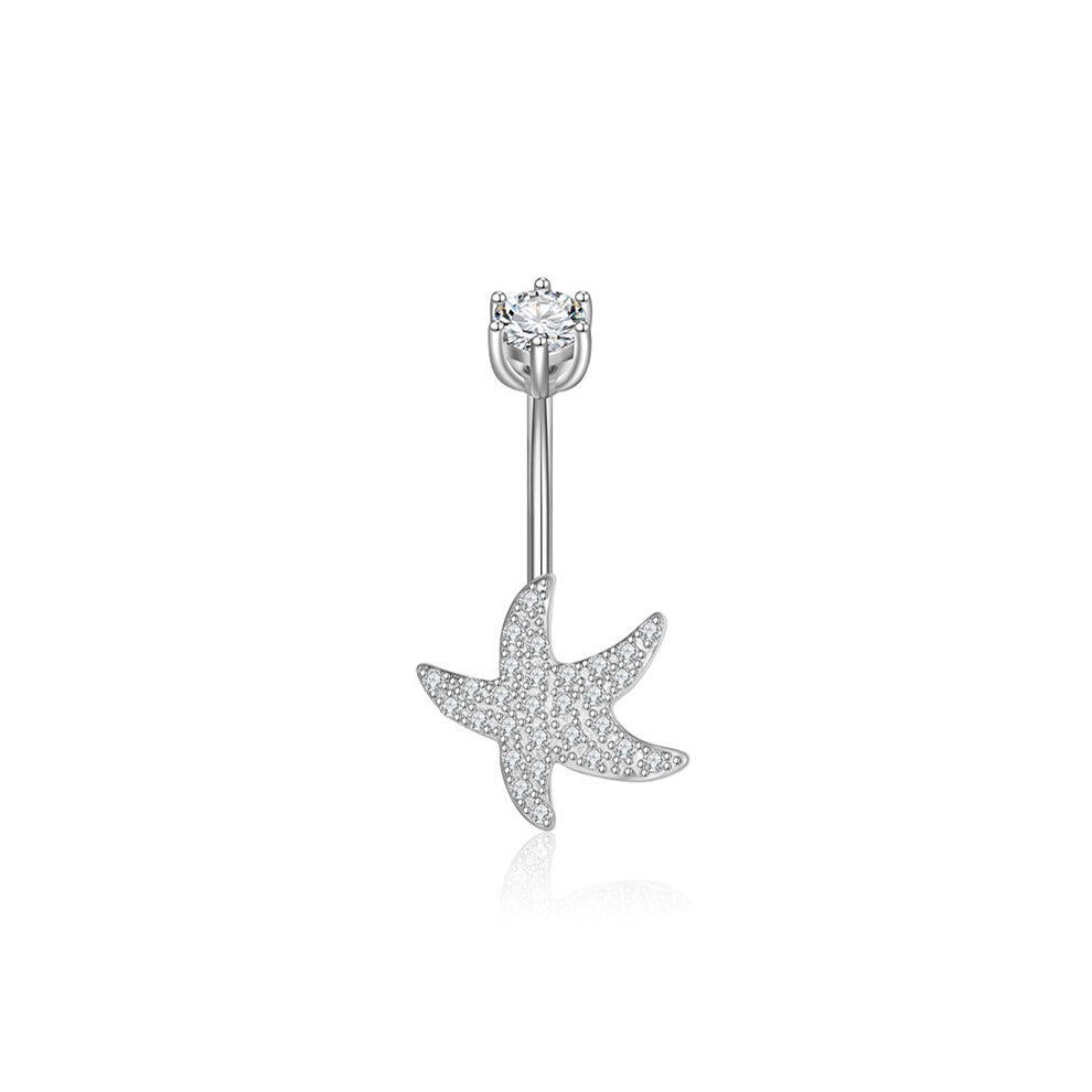 Starfish Belly Button Rings Piercing Silver 925 Women's Accessories Jewelry Women's Jewelry Lot C2728
