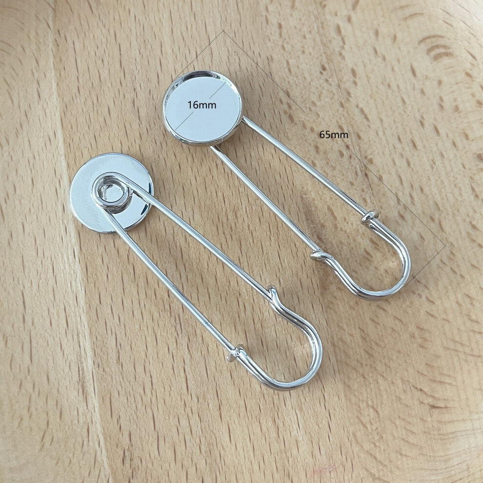 Beadsnice Platina Brooch With Round Brooch Pin Collet Inner Decorative Accessories Metal Jewelry