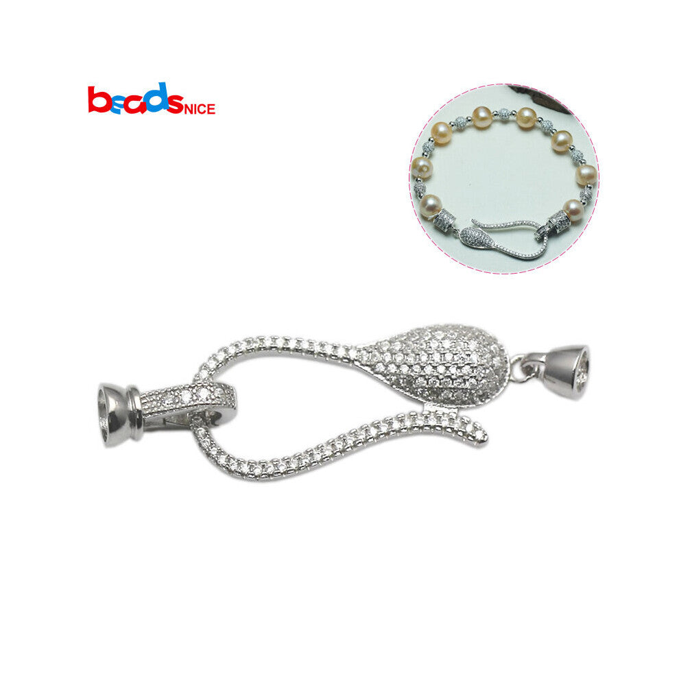 Beadsnice Bracelet Hooks 925 Sterling Silver Micro Pave Cubic Zirconia Necklace Unique Jewelry Clasp DIY Accessories ID 35286