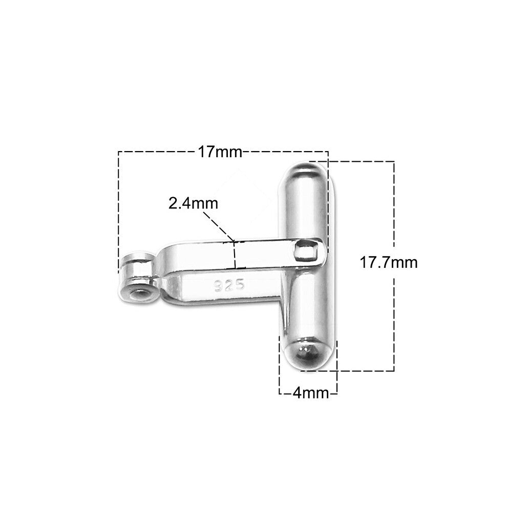 925 Sterling Silver French Cufflinks Backs Cuff Links for Men of Cufflink Accessories 27498