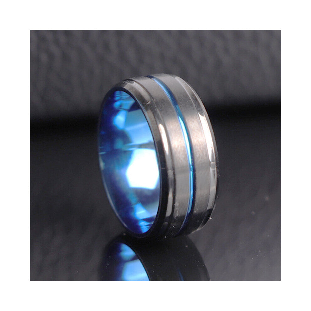 8mm Stainless Stee Ring Men Accessories Jewelry For Male Gift Classic Charm Men's Ring