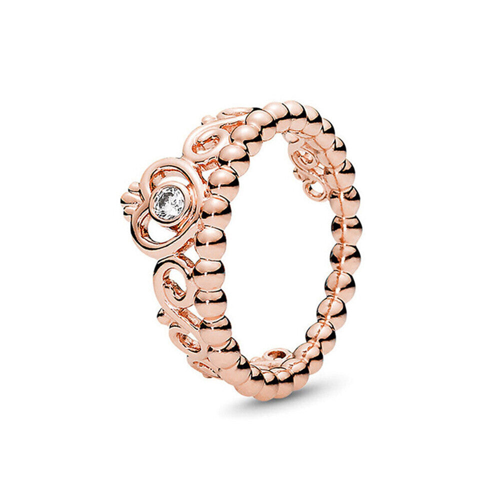 Contracted Girls Princess Crown Ring Women Love The Ring Wedding Engagement Accessories Jewelry For Female Gift