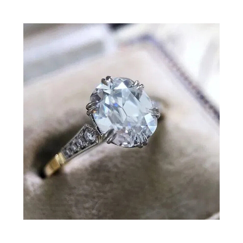 Stylish Cubic Zirconia Rings Bride Wedding Accessories Versatile Women Ring Party Jewelry Drop