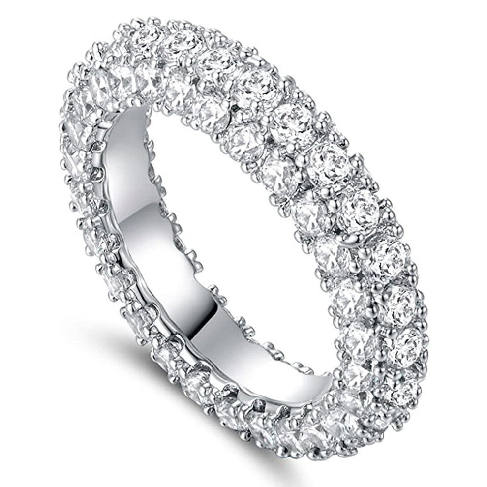 CAOSHI Classic Style Zirconia Wedding Bands for Women and Delicate Gift Accessories for Engagement Ceremony