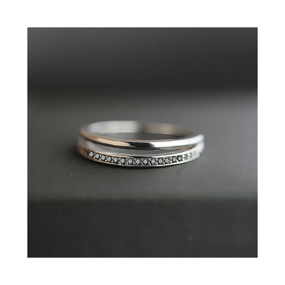 Vintage Women Rings Statement Jewelry Engagement Wedding Band Rhinestones Zircon Rings for Women Accessories