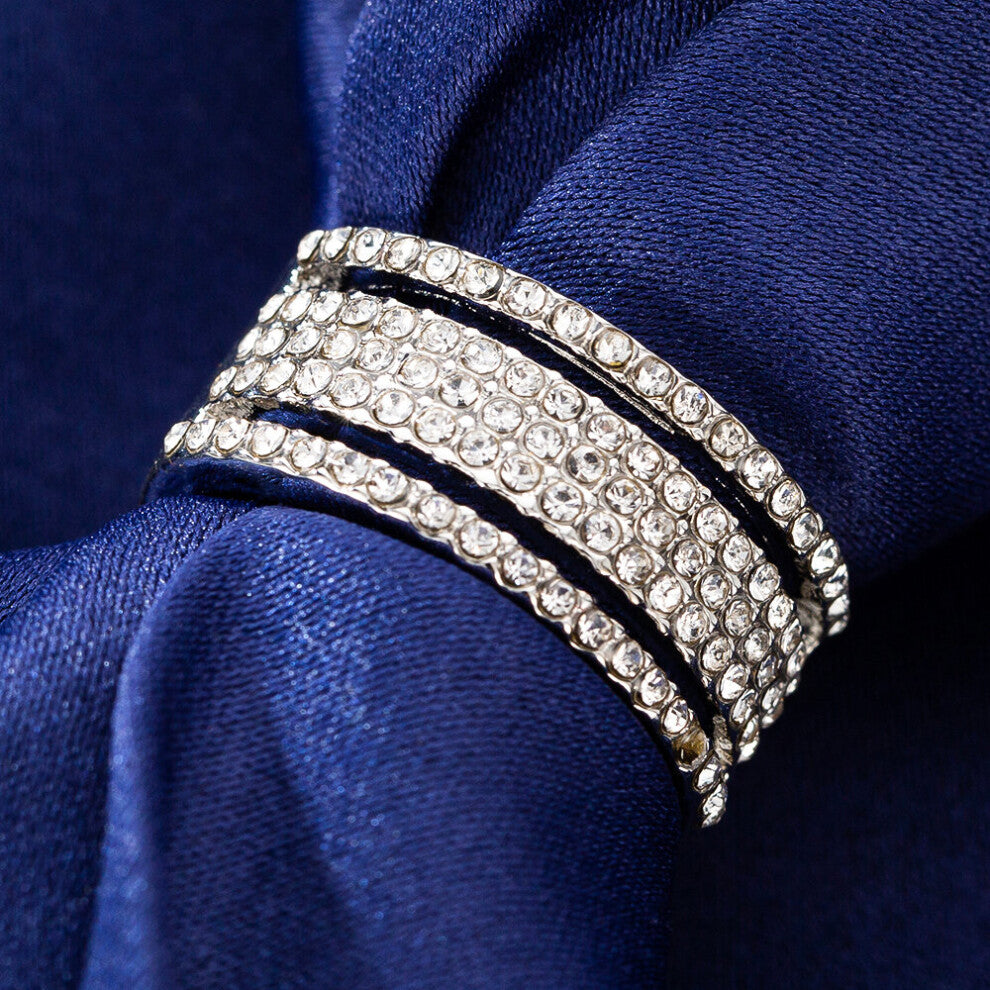 Shine Crystal Wedding Rings For Women Female Glamour Bridal Rings Party Accessories Jewelry Girls