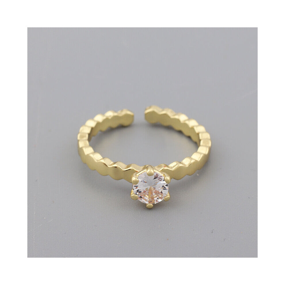 Candy Crystal Zircon Engagement Claws Rings For Women Female Wedding Jewelry Accessories Gift Women Rings