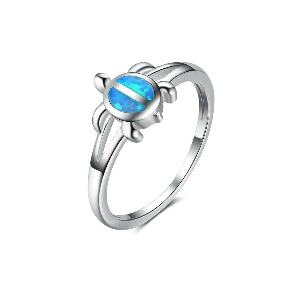 Classic Women Ring Turtle Alloy Silver Plated Ring Wedding Bands Accessories Jewelry For Female Gift