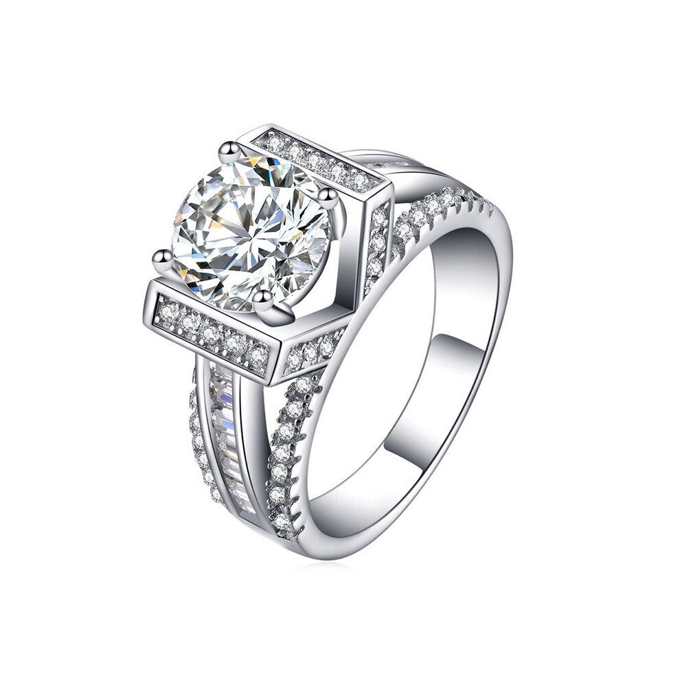Wedding ring jewelry romantic zircon ladies ring engagement accessories lover listing