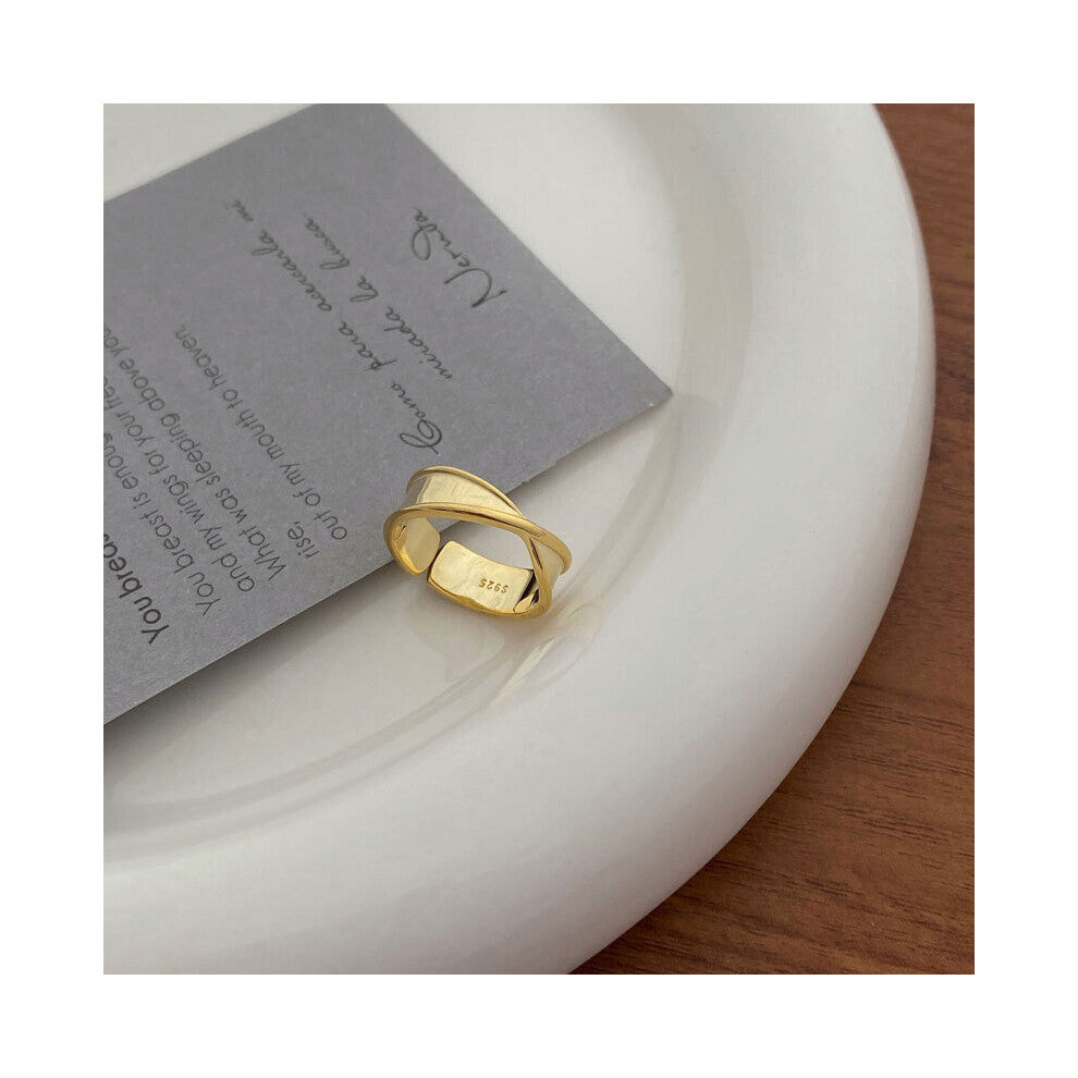 Twisted Rings for Women Size Adjustable Copper Engagement Wedding Band Jewelry Accessories Style