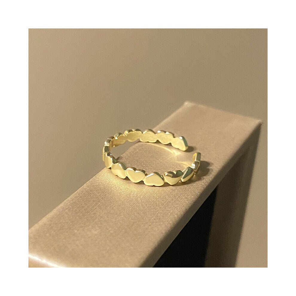 Creative Silver Heart Shape Ring For Women Opening Adjustable Ring Wedding Jewelry Accessories