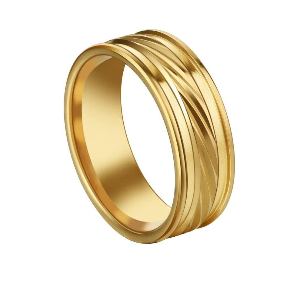 Silver Casual Rings Engagemen Wedding Band Male Carved Stainless Steel Finger Rings For Men Jewelry Gift Accessories