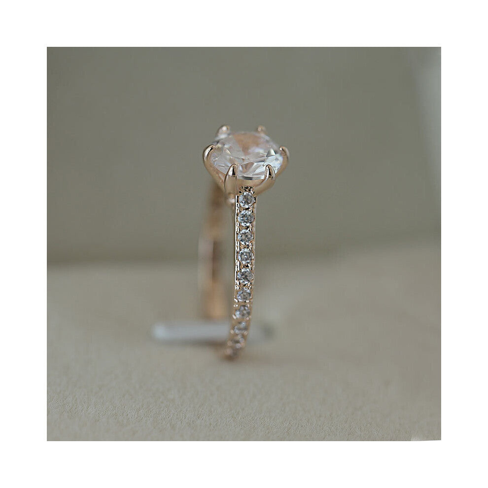 Crystal Rhinestones Rings For Women Wedding Band Jewelry Accessories Women Rings