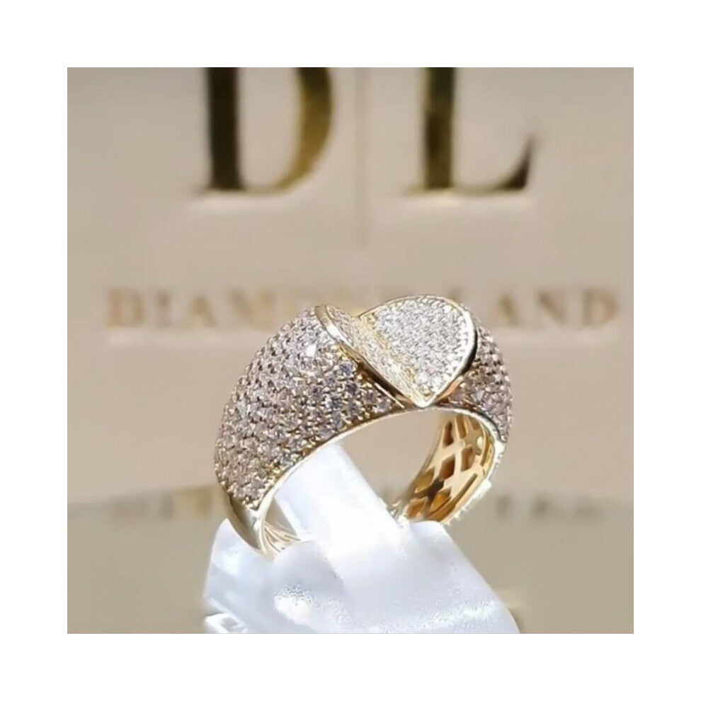 Arrival Heart Shape Zircon Ring Micro Pave Crystal Wedding Ring Promise Rings for Women Jewelry Gift Accessories