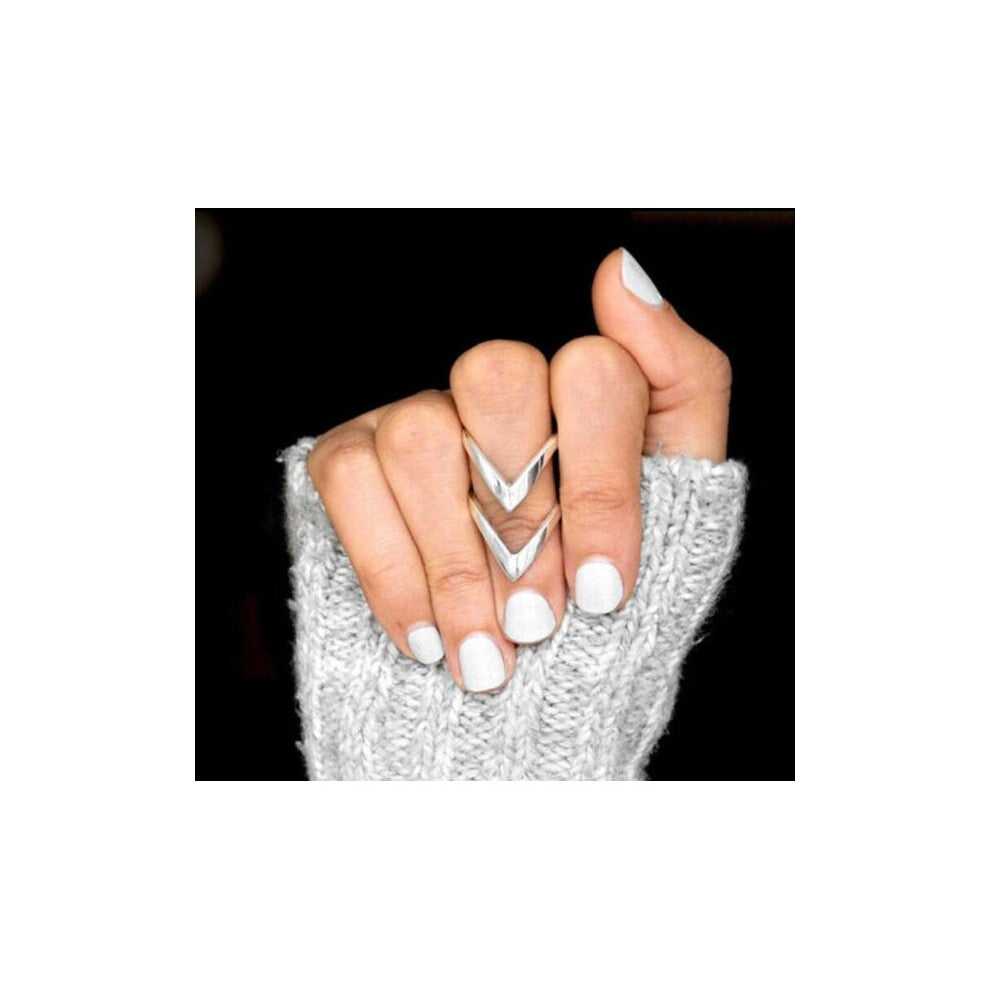 Silver Open Ring Geometric Irregular Rings for Women Daily Punk Party Wear Accessories Jewelry