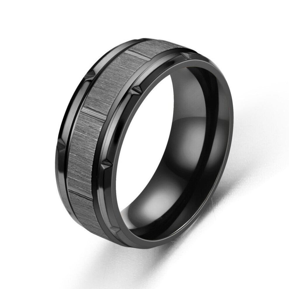 Tendy Men's Ring Homme Titanium Steel Ring For Men Double Groove Brushed Couple Finger Jewelry Wedding Lover Gift Accessories