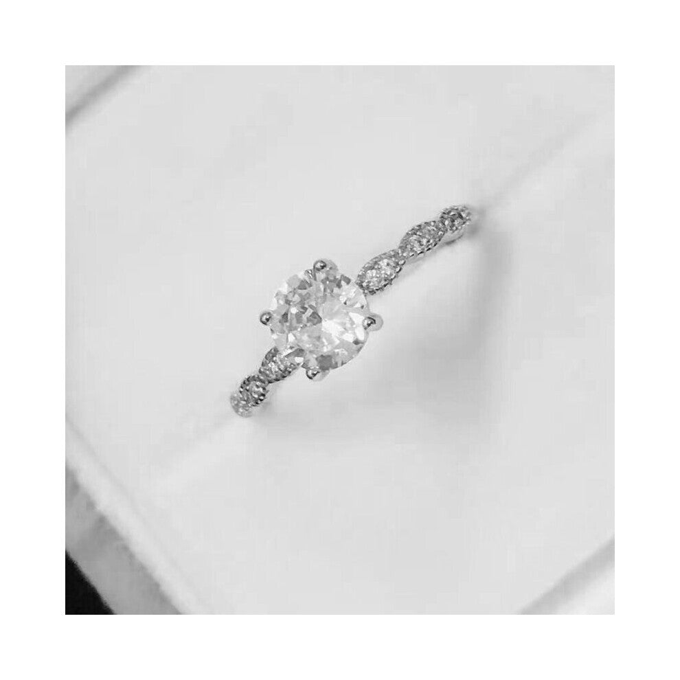 Wedding Dainty Rings For Women Engagement Aestethic Adjustable Zirconia Crystal Promise Ring Jewelry Accessories R822