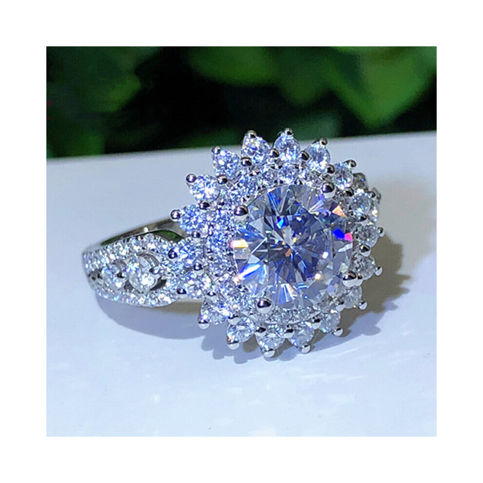 Cubic Zirconia Engagement Rings for Women Silver Accessories Female Cocktail Party Ring Wedding Jewelry