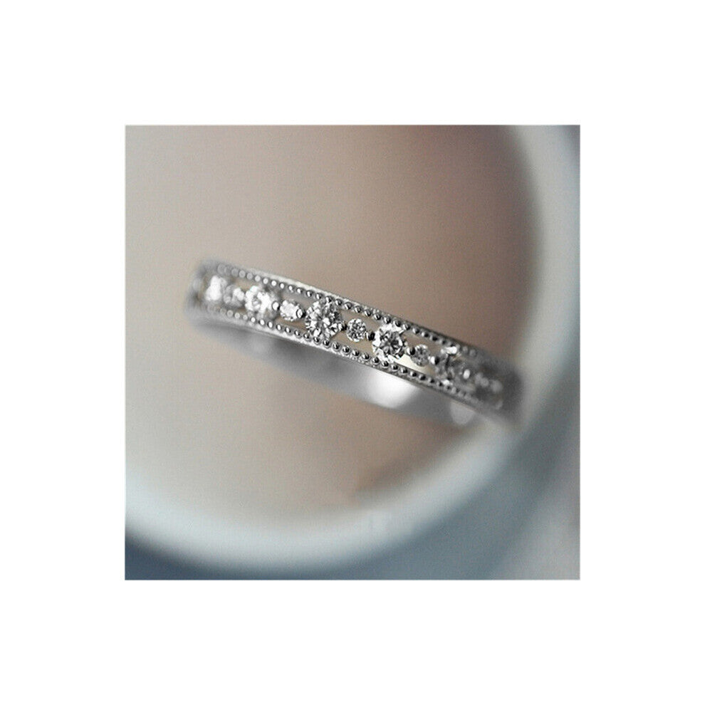 Dainty Rings For Women Dating Daily Ring Hollow Out Zircon Jewelry Boho Kpop Accessories Gift KCR110