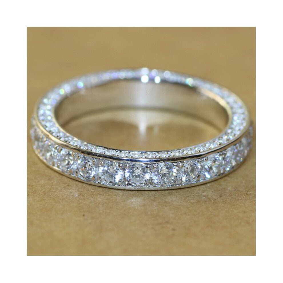 (6-F327 Orange-Silver Plated) Silver Women Wedding Rings Geometric CZ Stylish Female Accessories High Statement Jewelry Hot