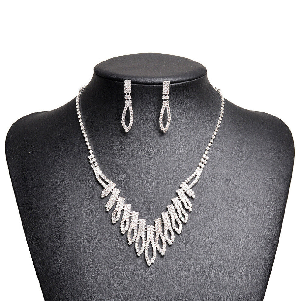 Jewelry & Accessories,Fashion Jewelry Sets. Bridal jewelry, Wedding jewelry, Zircon necklace earrings set