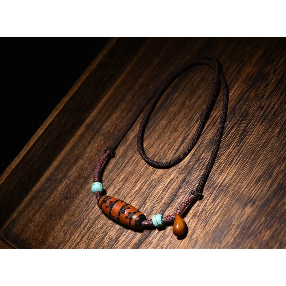 NecklaceSweater ChainNatural OnyxLian Master Dzi Bead Colares Feminino Collier Femme JewelryOriginal Vintage Quaint