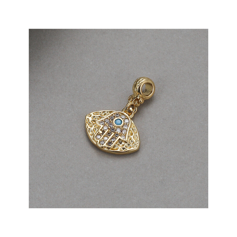 Devil's Eye 14K plated pendant Moon Pendant Necklace accessories