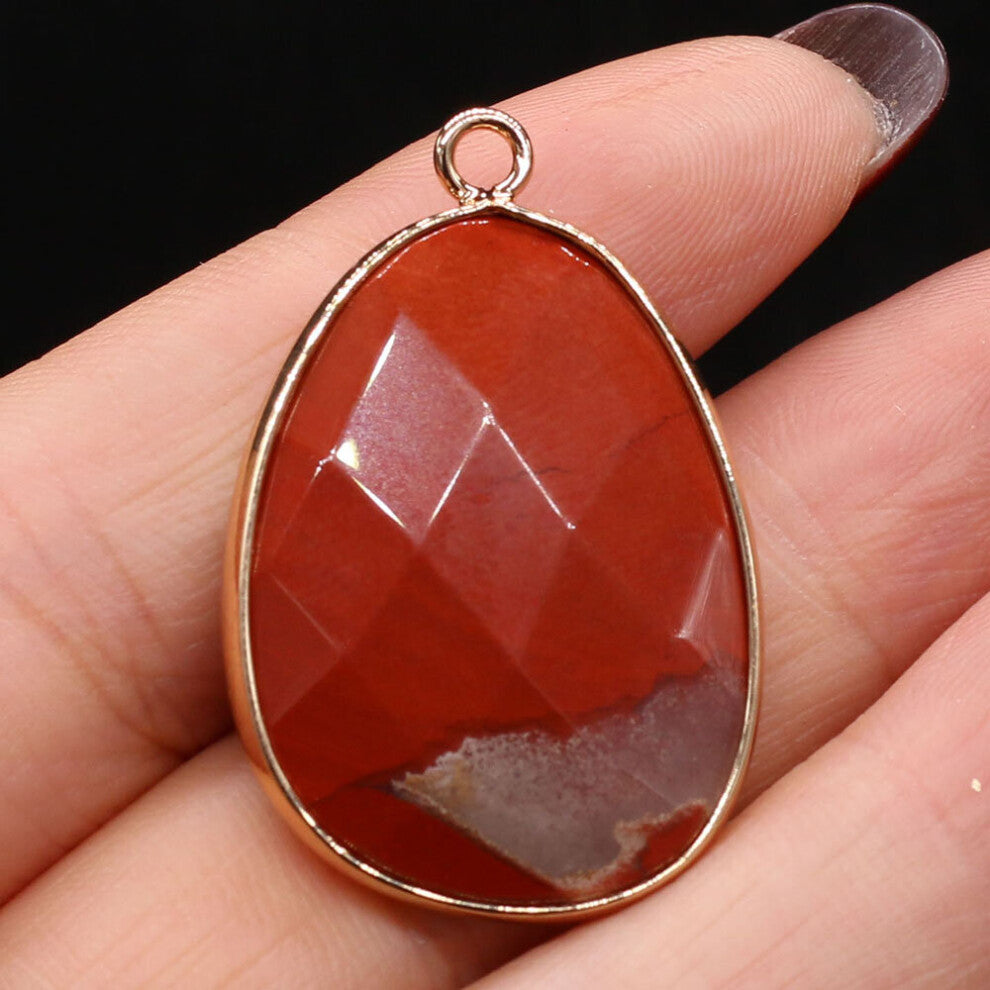 Natural Stone Pendants Reiki Heal plated Charm Top for Jewelry Making Diy Women Necklace Accessories