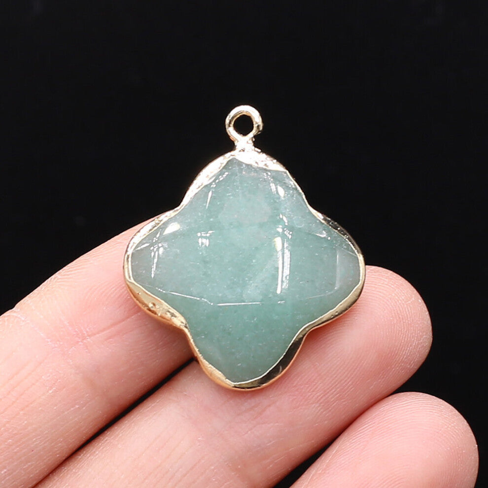 Natural Stone Pendants Flower Shape Flash Labradorite Opal Crystal for Jewelry Making Diy Women Necklace Earrings Accessories