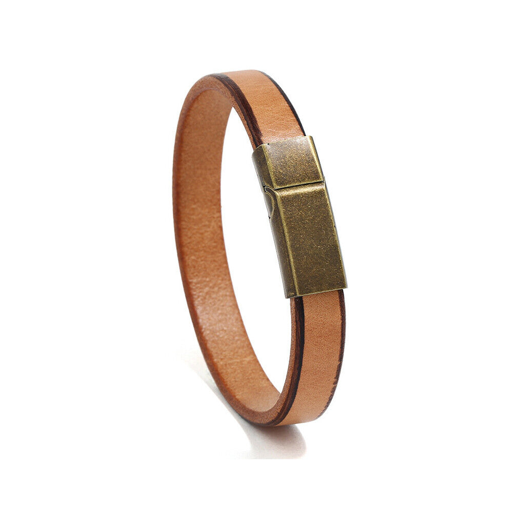 Jewelry Bracelet For Women Men Leather Glossy Personality Lettering Stainless Steel Bracelet Armband Jewelry Friendship