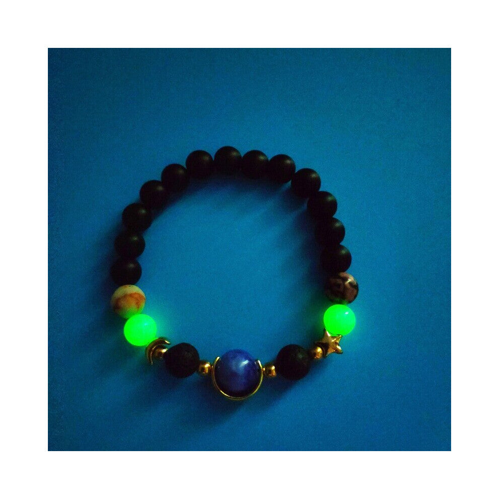 Product Accessories Romantic Starry Sky Beaded Luminous Bracelet Various Natural Stone Stars And Moon Bracelets
