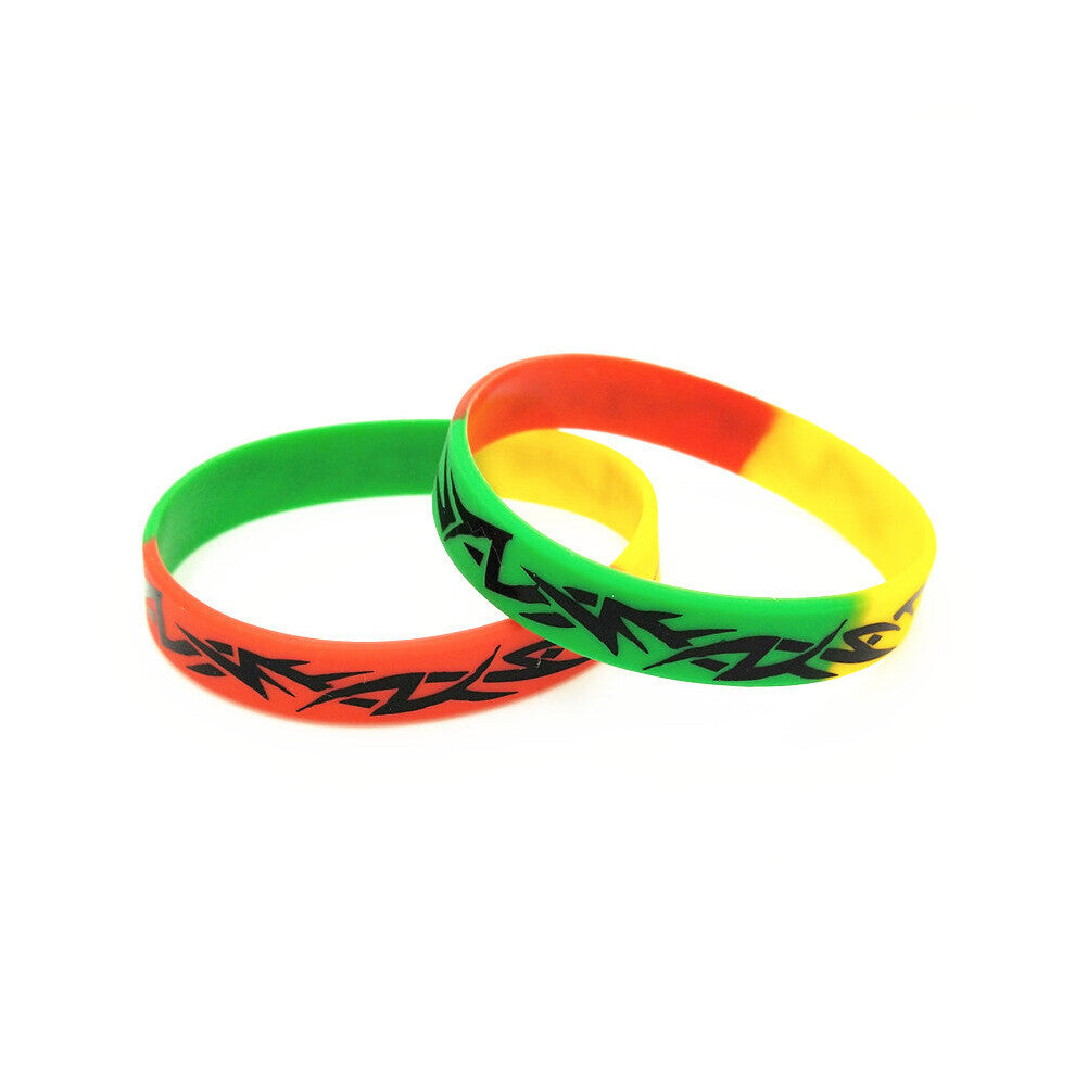 1PC Ghana Silicone Bracelet&Bangles Silk screen Silicone Wristband for Adults jewelry SH273