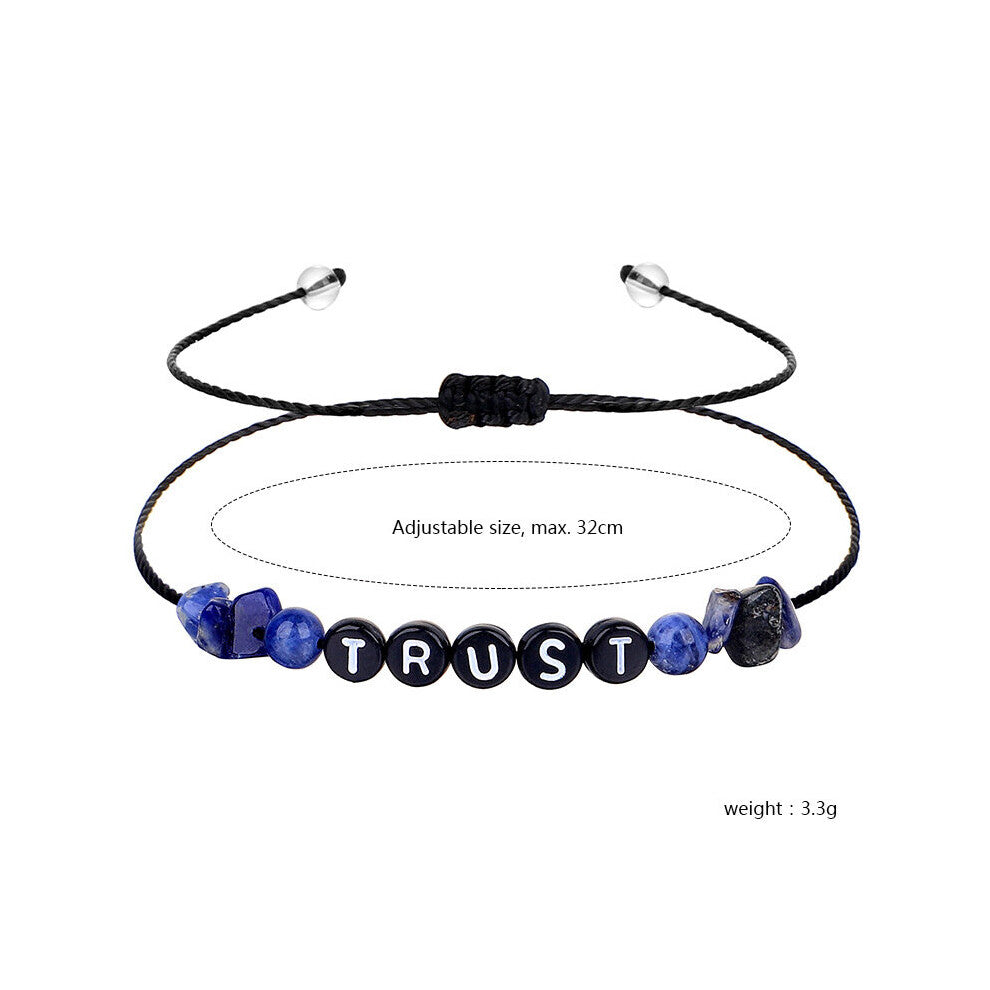 Yoga Reiki Healing Crystal Lucky Couple Bracelet Charm Natural Sodalite Crushed Stones Bracelets for Men Women Jewelry Gift