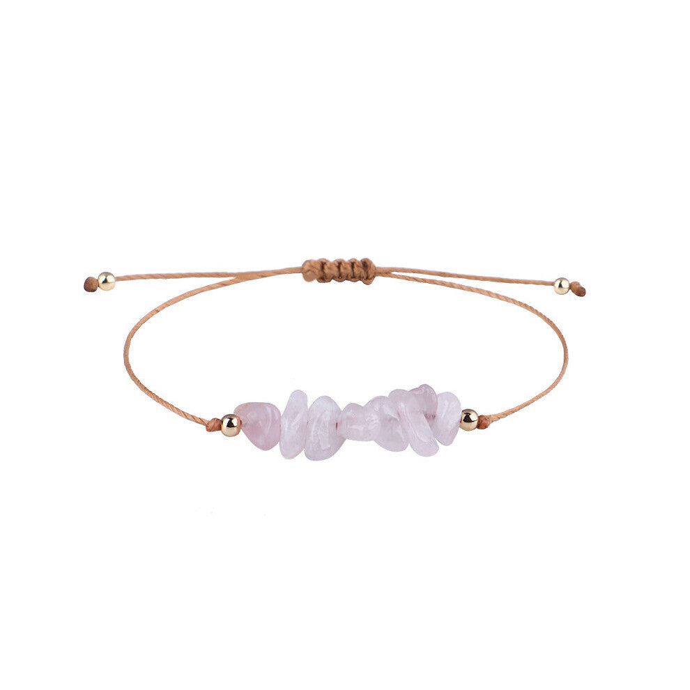 Irregular Natural Chakras Stone Bracelet Reiki Healing Crystals Aquamarines Chips Beads Bracelets Medition Jewelry for Women Men