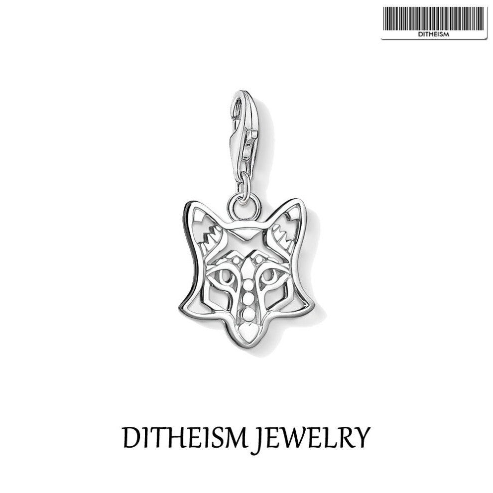 Charms Pendant Fox 925 Sterling Silver Fit Bracelet & Necklace Fine Women Jewelry Accessories Europe Bijoux