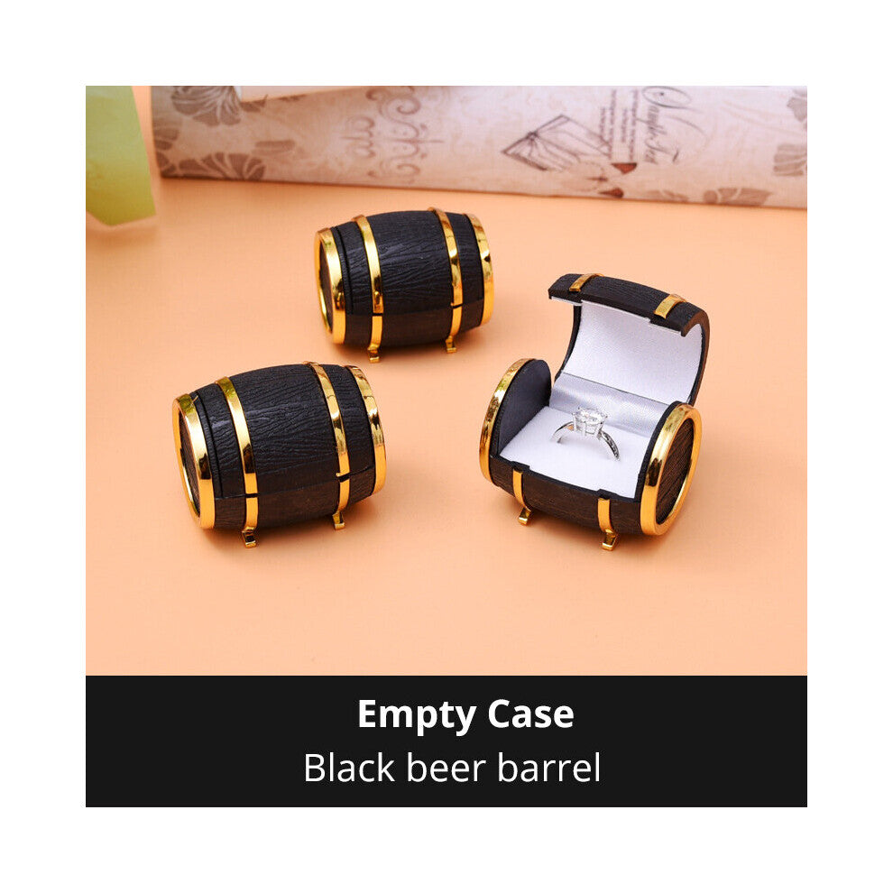 Ring Earrings Jewelry Case Mini Empty Jewelry Storage Bag Portable Travel Box Beer Barrel Jewelry Holder For Gift Box