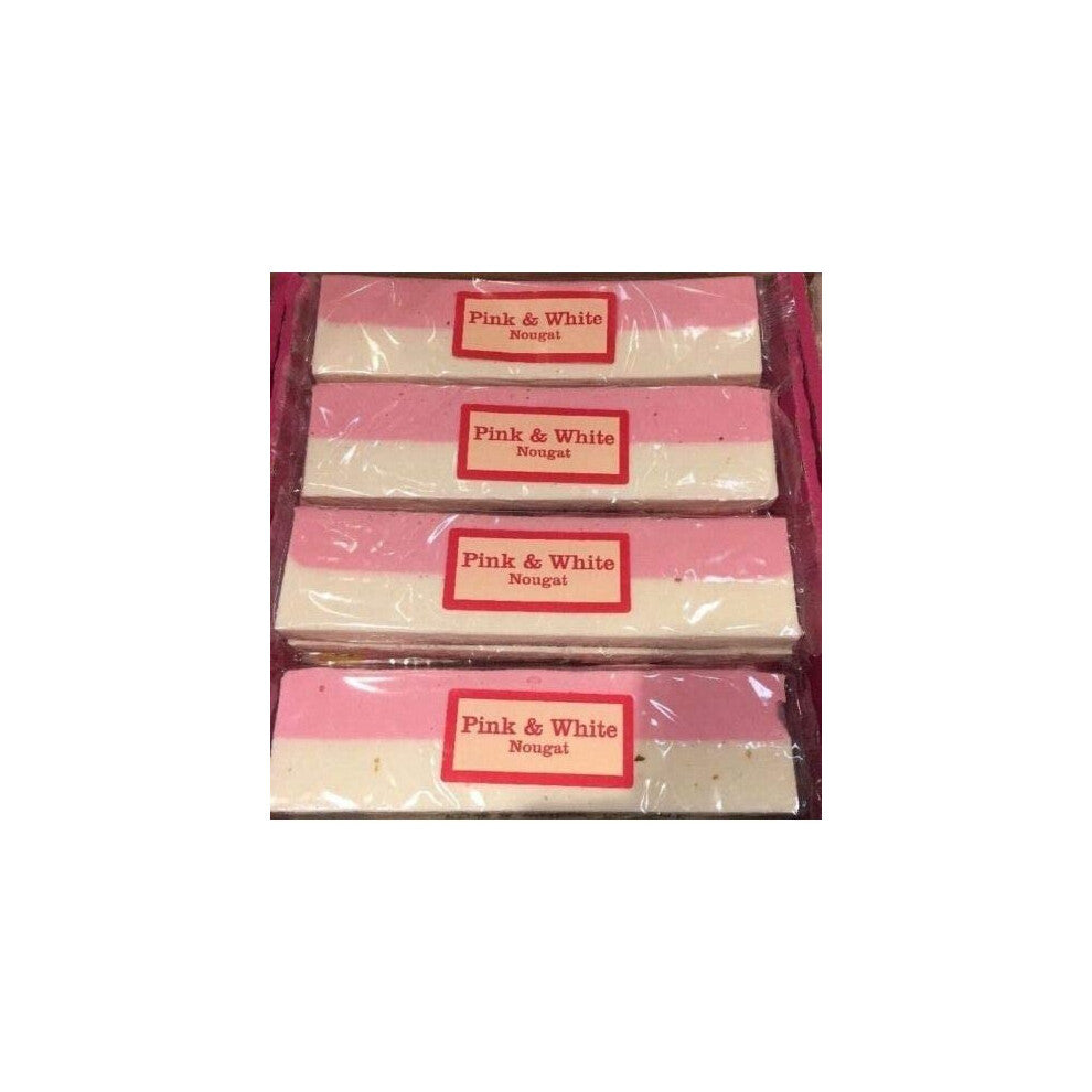 The Real Candy Co. Pink & White Nougat Bars 150g ( pack of 12 )