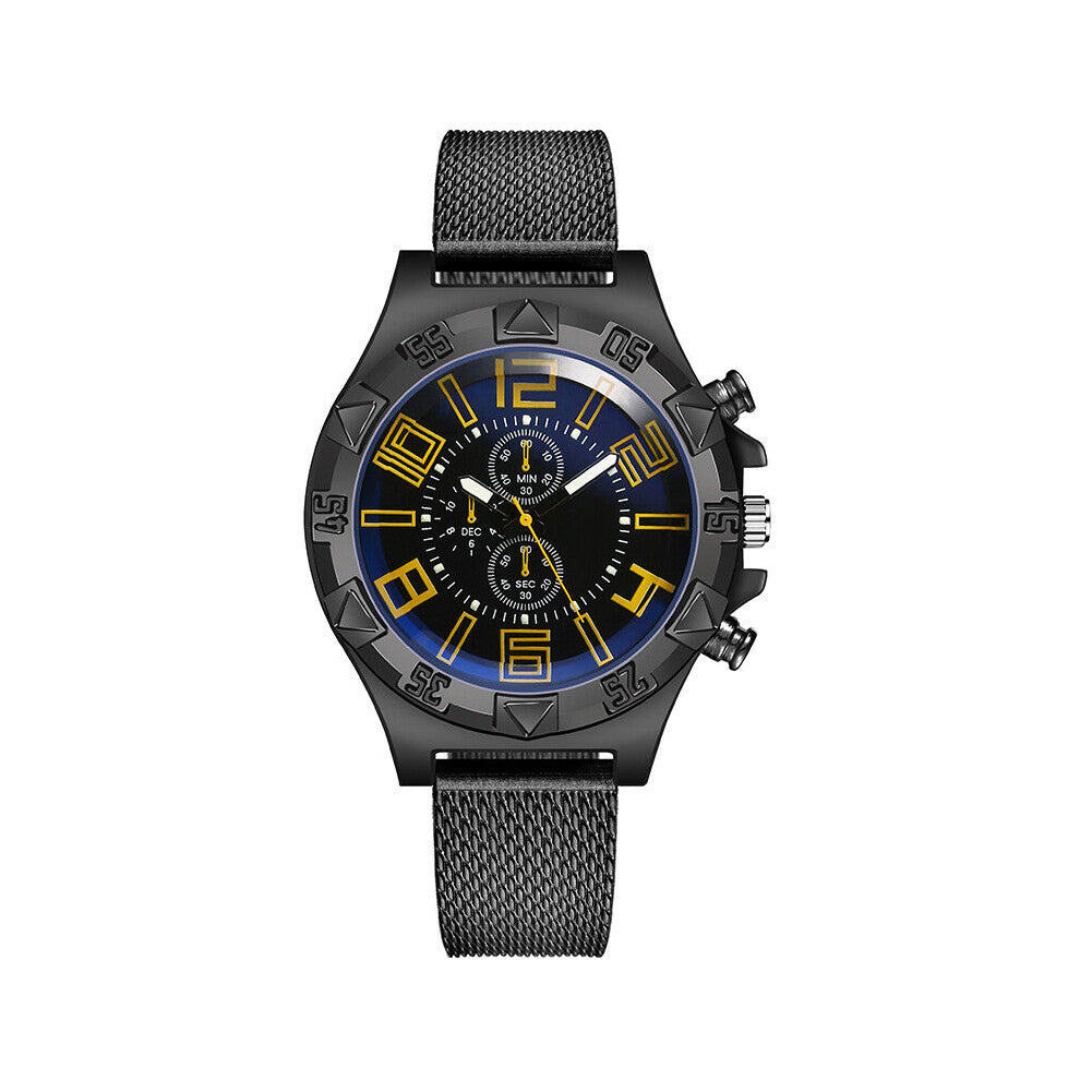 Watch Men Luminous Quartz Watch Minimalist Watch Men's Business Blu-ray Sports Silicone Mesh Belt Watch Quartz Watch