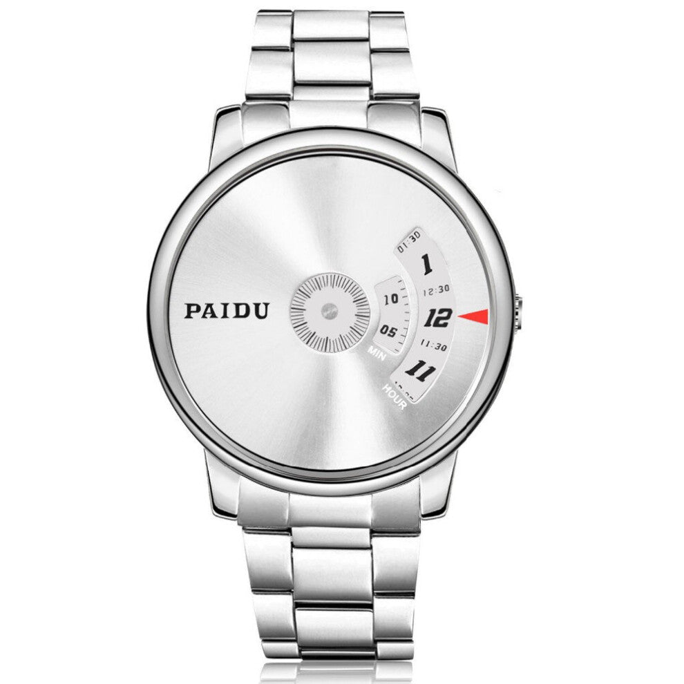 Creative Turntable Watches Men Sports Watches Paidu Stainless Steel Quartz Watches Reloj Hombre