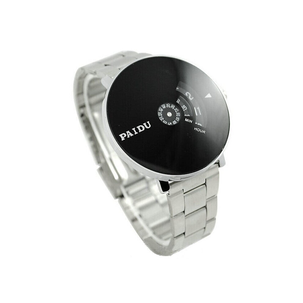 Watch Man Hight Stainless Band Quartz Wrist Watch Turntable Dial Mens Gift Rel?gio Masculino ??????? ???? ???? ??????