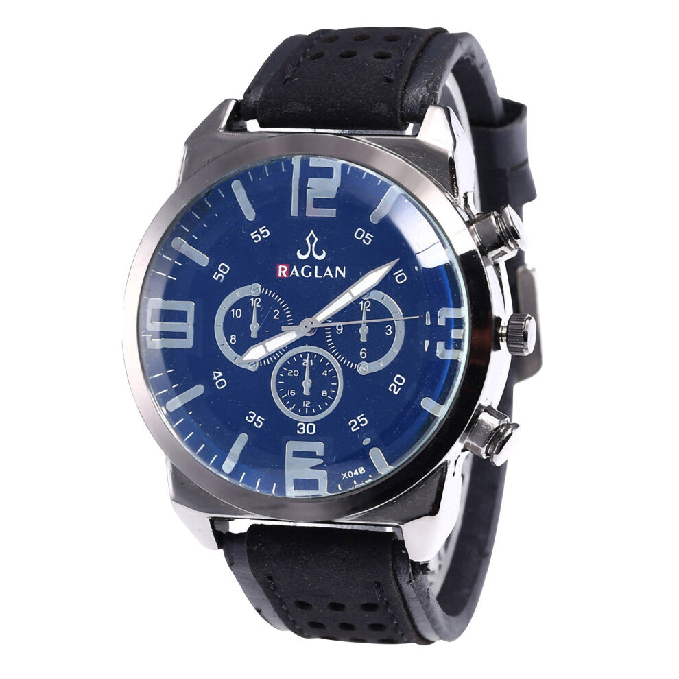 Three Eyes Four Numbers Men Watch Casual Blu-ray Alloy Strap Watches Men Quartz Wristwatches Relogio Masculino