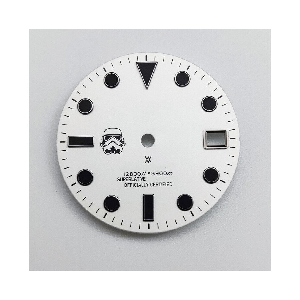 28.5MM dial nails without luminous modification mechanical watch accessories NH35-36 movement Date watch case