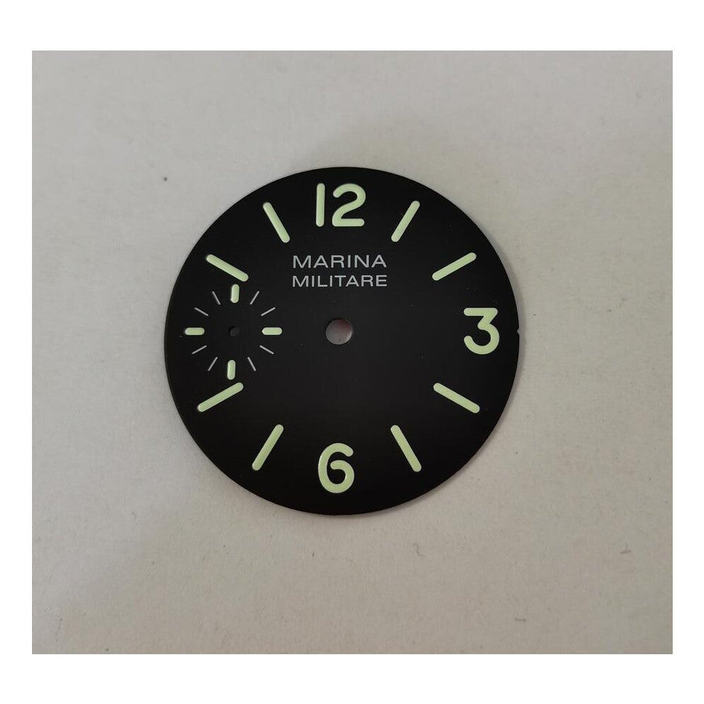 Watch accessories Watch dial dial and coffee dial Green number green luminous dial diameter 34.4mm Not sandwich number