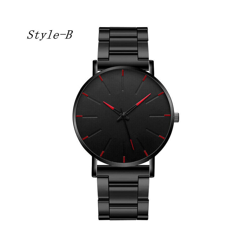 Men's Watch Stainless Steel Analog Quartz Sport Wrist Watches Accessories