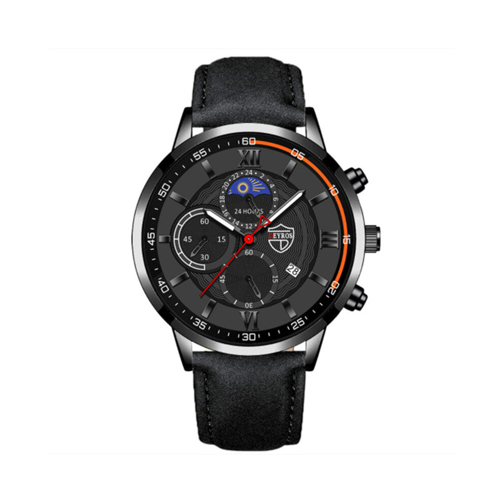 Casual Leather Strap Automatic Calendar Luminous Watch for Women Wrist Accessories