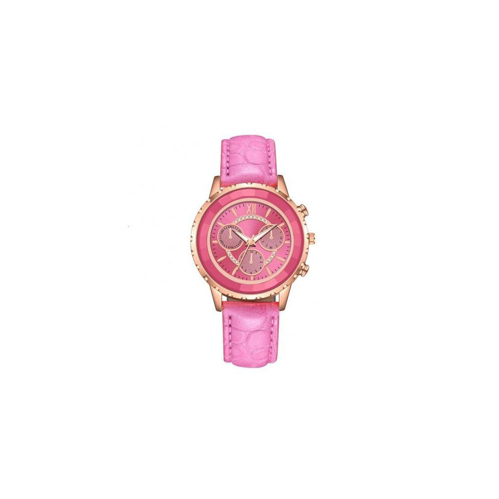 Women Watch Round Dial Rhinestone Quartz Analog Watch Wristwatch Accessories Couple Watches
